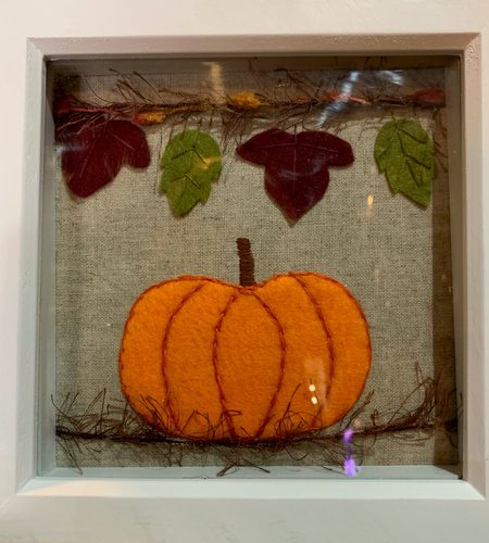 Amanda, Pumpkin, felt & embroidery.